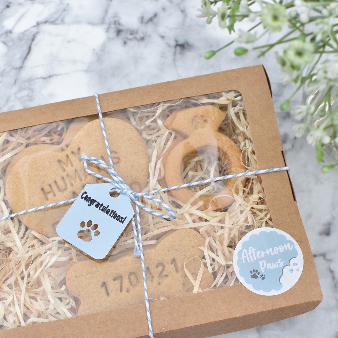 "My Humans Are Engaged" Dog Biscuits Engagement Gift