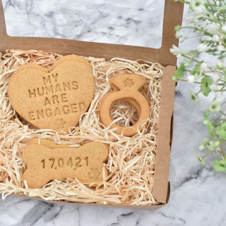 "My Humans Are Engaged" Dog Biscuits Engagement Gift